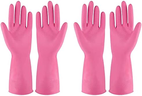 Гумени ръкавици за миене на съдове 2 или 4 двойки, за кухня, ръкавици за почистване в домакинството за еднократна