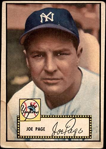 1952 Обикновена бейзболна картичка Topps 48 Джо Пейдж КОР Ню Йорк Янкис Клас Добър