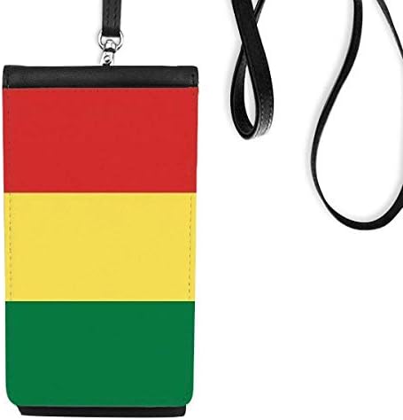 Знаме На Боливия Е Символ На Страната Знак Шаблон Телефонен Портфейл Портфейл Окачен Мобилен Калъф Черен Джоба