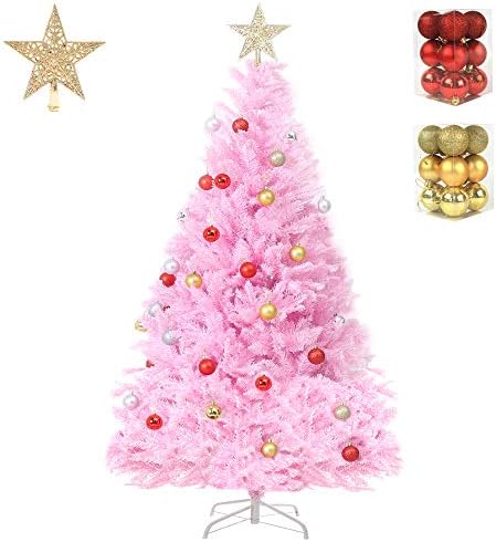 4-подножието на Изкуствена Коледна елха е Реалистична Коледно дърво с Украса и Здрава Метална стойка arbol de