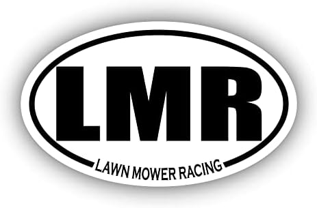 Състезателна Косачка LMR Овални Стикер върху Бронята на 3 М Vinyl Стикер 3 x 5 инча
