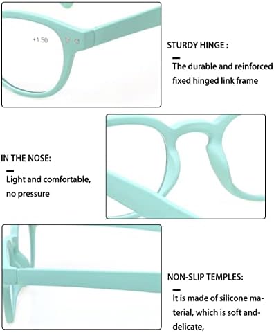 N/A Мъжки и Дамски Очила за четене, Модни очила за четене с пружинным тръба на шарнирна връзка (Цвят: E, размер: