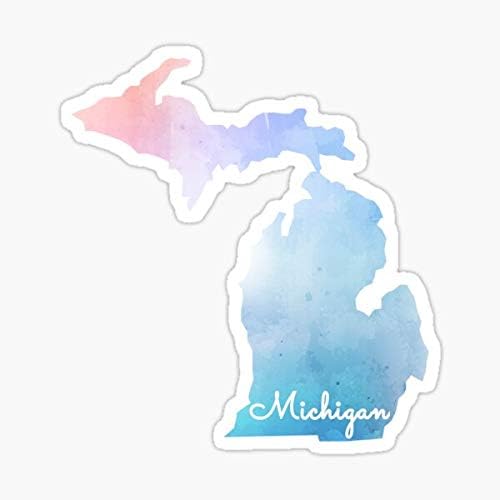 Michigan Sticker - Водоустойчив Стикер На Автомобили, Лаптопи, Прозорци И Т.н