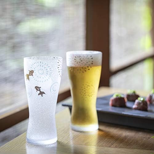 Бира, чаша Aderia, направен в Япония, 10 унции (Фойерверки)