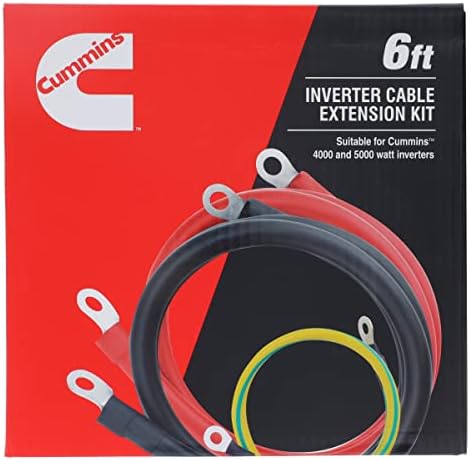 Комплект Монтажни кабели Cummins CMNIKT4 за Инвертори с мощност 4000 W и 5000 W, Удлинительные кабели с дължина 6 метра, с Кольцевыми клеммами