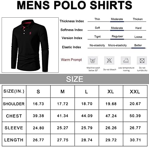 CEHT Мъжки Ризи Поло С Къс Ръкав и с Дълъг Ръкав Памук Ризи Топка за Голф, за Мъже Slim Fit Ежедневни Блузи