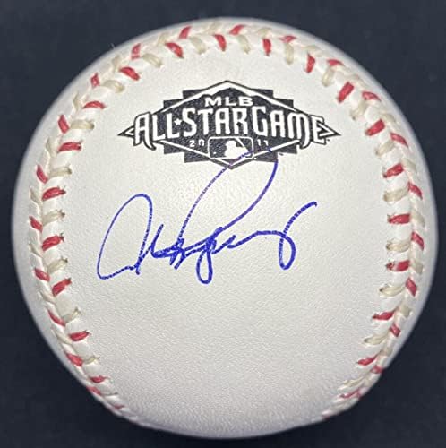 Алекс Родригес Подписа Бейзболен логото на All Star Game 2011 JSA - Бейзболни топки с Автографи