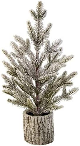 Коледно дърво Regency International от Благородна Яде в саксии със Сняг, Определени от 2, 18 Инча