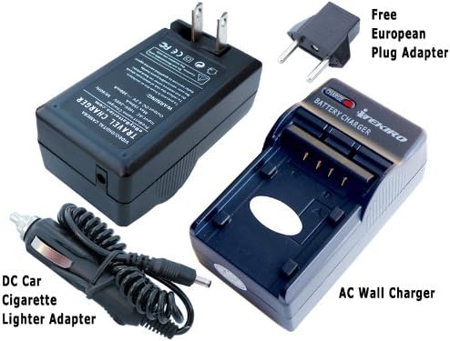 iTEKIRO AC Стенно Зарядно за Кола dc Комплект за Panasonic Lumix DMC-FZ30-S + iTEKIRO 10-в-1 USB Кабел За зареждане