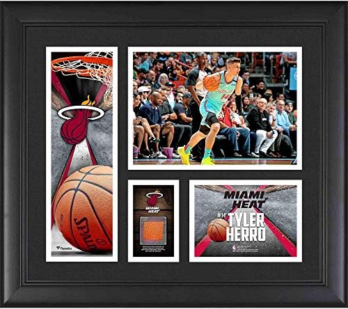 Тайлър Херро Маями Хийт Вкара колаж на играча с размер 15 х 17 см с изображение на използваните баскетбол -