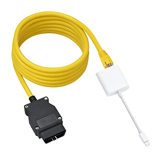 Lightning към Ethernet, Телефон 2 в 1 за OBD2 Кабел ENET Rj-45, инструменти за свързване на ethernet кабел към