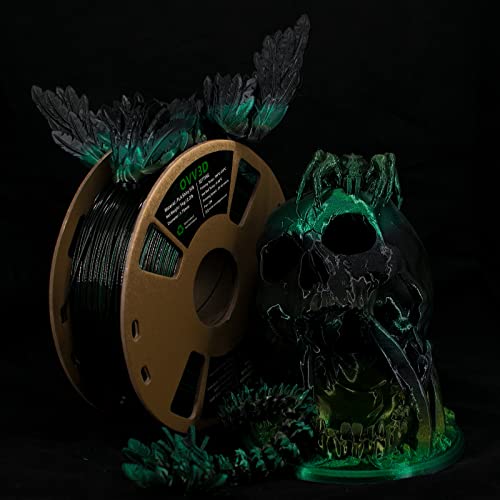 2 PLA Направления на Спиралите 1,75 мм, Коприна Черно-Зелена Нишка за 3D принтера с промяна на цвета на Коприна