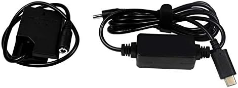 Преобразувател на постоянен ток HQRP USB-C е съвместим с цифров фотоапарат Nikon D3100 D3200 D3300 D3400 D3500