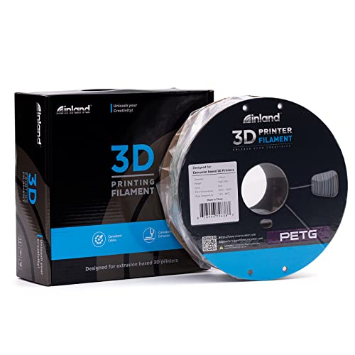 Вътрешна нишка за 3D-принтер PETG сив цвят 1,75 мм, точност +/- 0,03 мм - Картонена бобини с тегло 1 кг (2,2