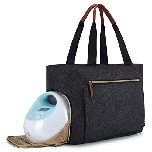 чанта за молокоотсоса mommore, чанта за пелени с 15-инчов ръкав за лаптоп, подходящ за повечето молокоотсосов,