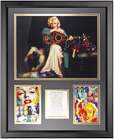 Легенди Никога не умират Мерилин Монро - Фотоколлаж В тънкия китара рамка, 16 x 20