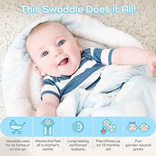 Прижимайте на детето - - Пеленальное одеало за новороденото момче или момиче 0-9 месеца - - Многофункционална детска наметало - - Много мек плюш отвън и руното вътрешна