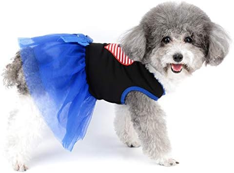 Zunea Рокля-пакет за малко Кученце, Принцеса Рокля с панделка за момичета-Кученце, Лятна Пола от САЩ с Пеперуда,